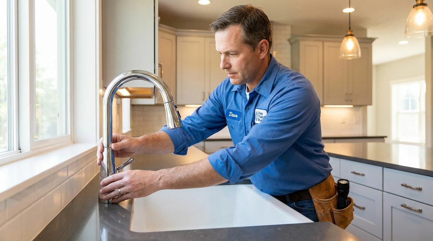 Kitchen faucet installation by Johns Plumbing LLC in Port Reading